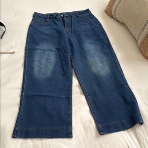 Blue Wide-Leg Women Jeans